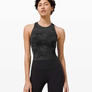 Lululemon - Key to Balance Tank, Heritage 365 Camo Deep Coal Multi Print, Size 8